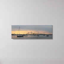 Solnedgång i Newport, RI - Panoramic Canvas