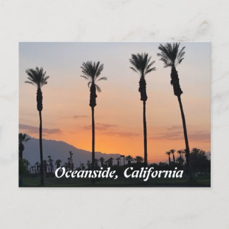 Solnedgång i Oceanside California Vykort