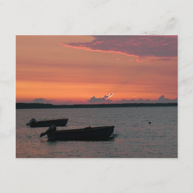 Solnedgång i Östersjön Vykort (Framsida)