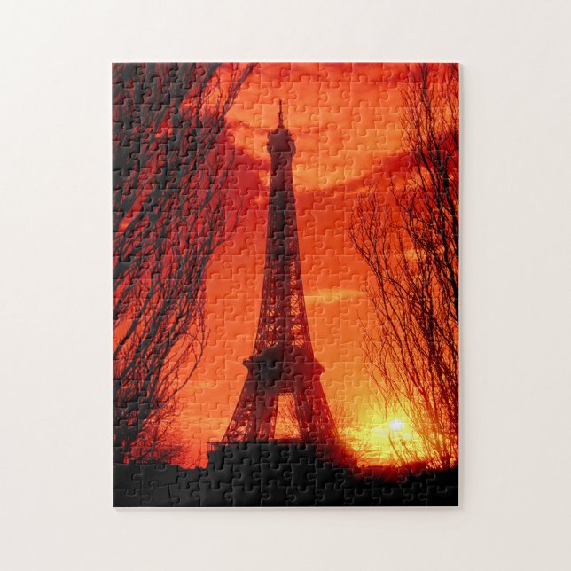 Solnedgång i Paris Pussel (Vertikal)