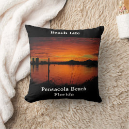 Solnedgång i Pensacola Beach Kudde