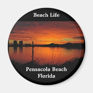 Solnedgång i Pensacola Beach Magnet