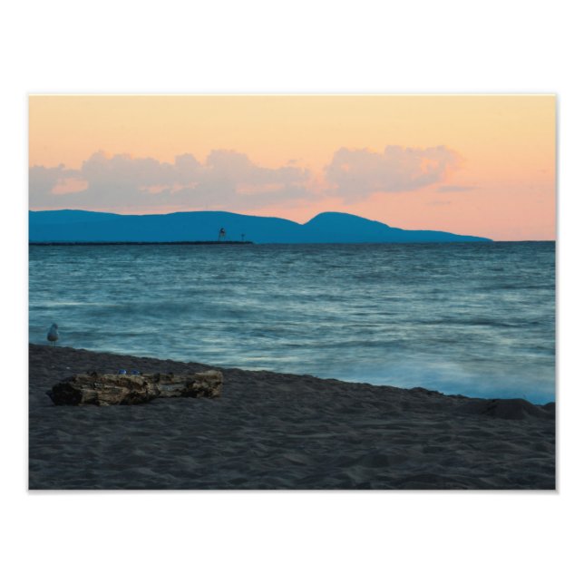 Solnedgång i Porcupine-bergen, Michigan Fototryck (Framsidan)