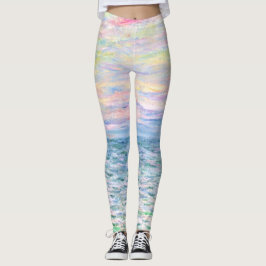 Solnedgång i Pourville av Monet Leggings