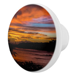 Solnedgång i Praia, Kap Verde Knopp