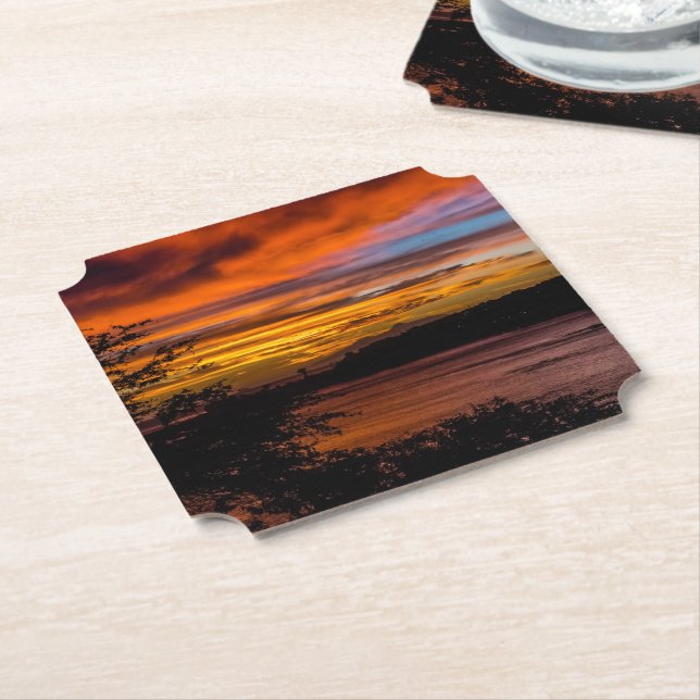 Solnedgång i Praia, Kap Verde Underlägg Papper (Vinklad)