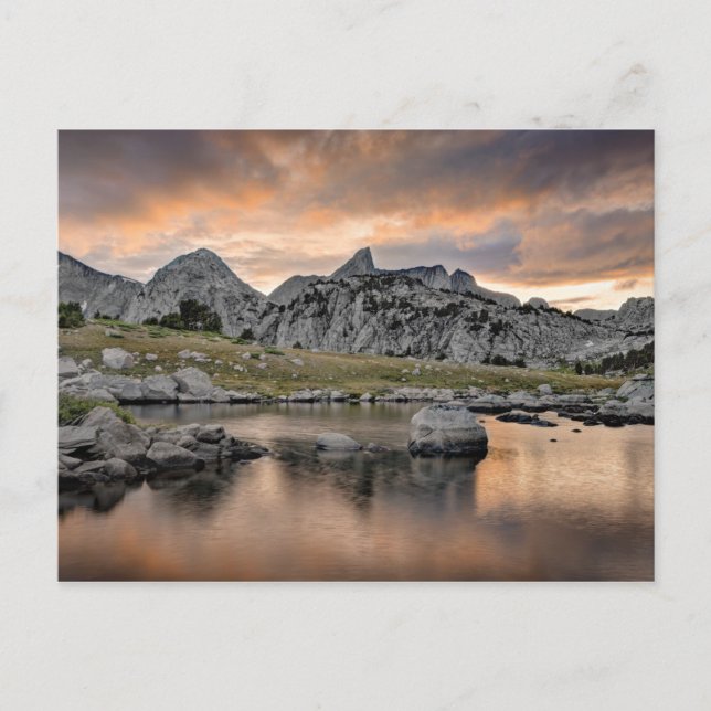 Solnedgång i Pyramid Sjö Vykort (Framsida)