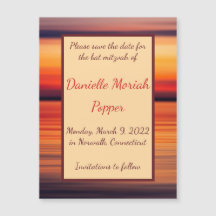 Solnedgång i Rand Spara datum magneter kort