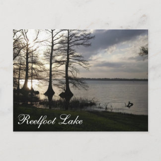 Solnedgång i Reelfoot Sjö Vykort