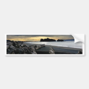 Solnedgång i Ruby Beach Olympic nationalpark Bildekal