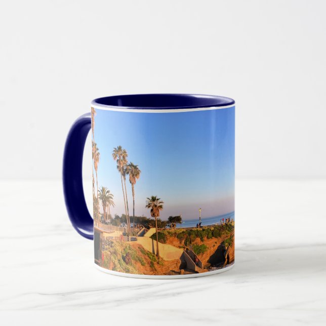 Solnedgång i San Diego Mugg (Framsida vänster)