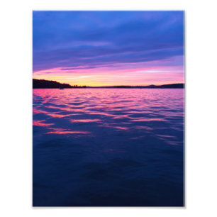 Solnedgång i Seneca Sjö, Ohio Fototryck
