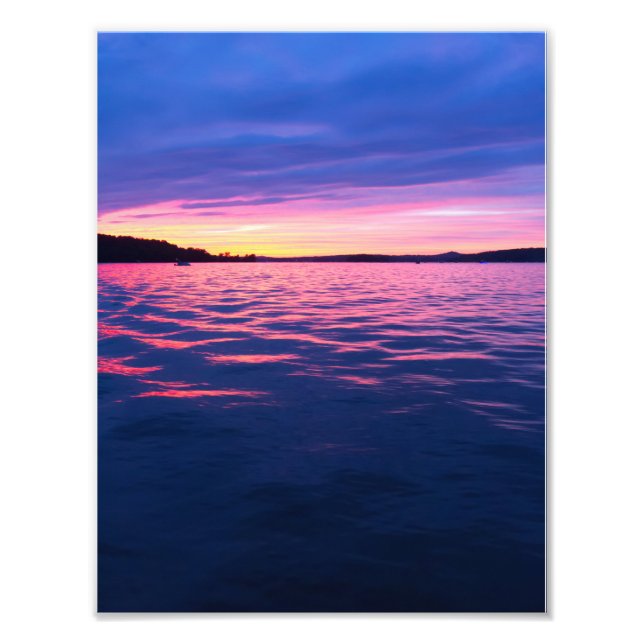 Solnedgång i Seneca Sjö, Ohio Fototryck (Framsidan)
