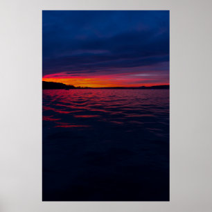 Solnedgång i Seneca Sjö, Ohio Poster