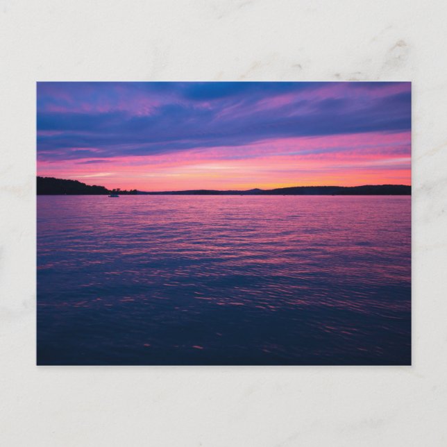 Solnedgång i Seneca Sjö, Ohio Vykort (Framsida)