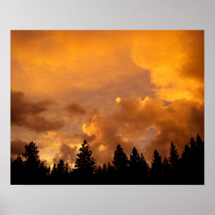 Solnedgång i Sierrorna Poster