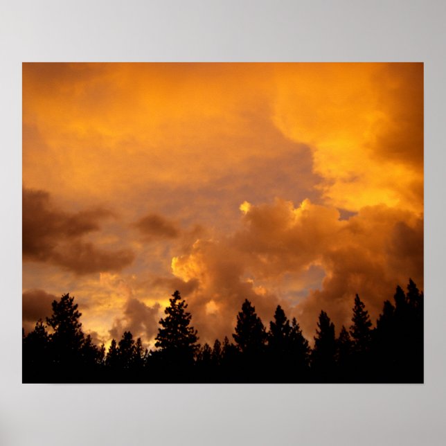 Solnedgång i Sierrorna Poster (Framsidan)