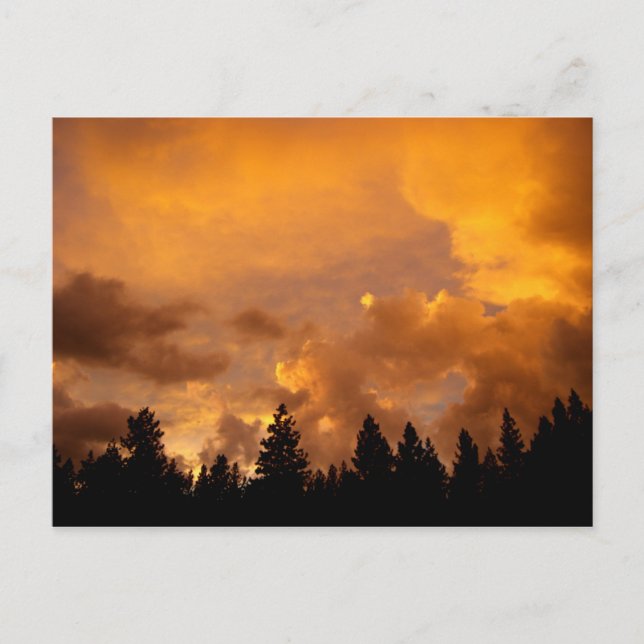 Solnedgång i Sierrorna - vykort (Framsida)