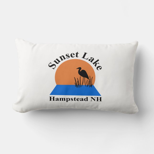 Solnedgång i Sjö Pillows Lumbarkudde (Framsida)