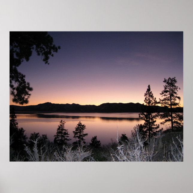 Solnedgång i Sjö Tahoe Poster (Framsidan)