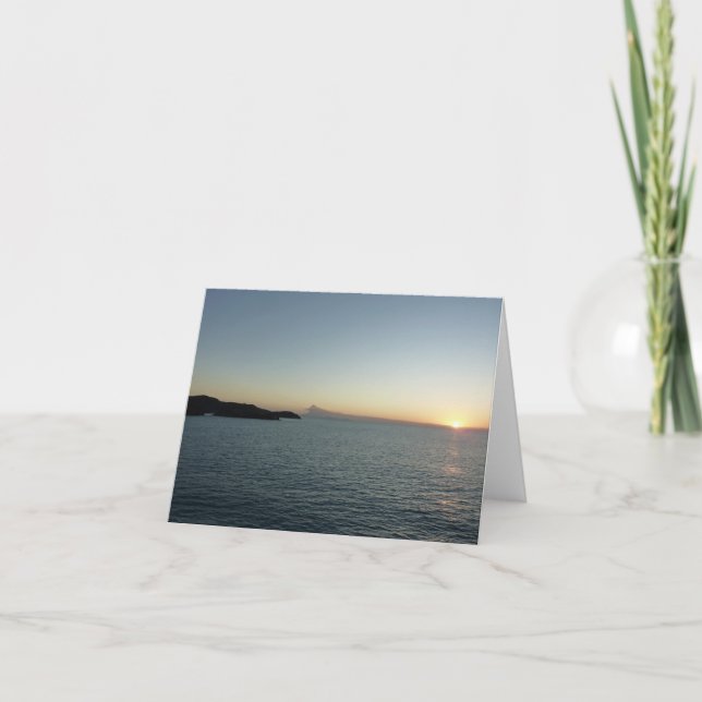 Solnedgång i Sjölandskapet på ön Antigua II Kort (Framsida)