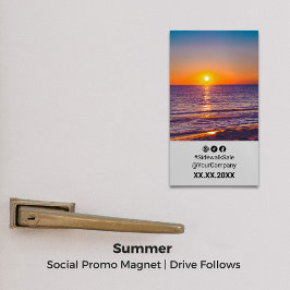 Solnedgång i Social-media ・ Porträtt Layout Promo Magnetiska Visitkort
