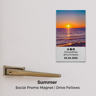 Solnedgång i Social-media ・ Porträtt Layout Promo Magnetiska Visitkort