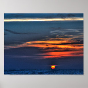 Solnedgång i St Petersburg Beach, Florida Poster
