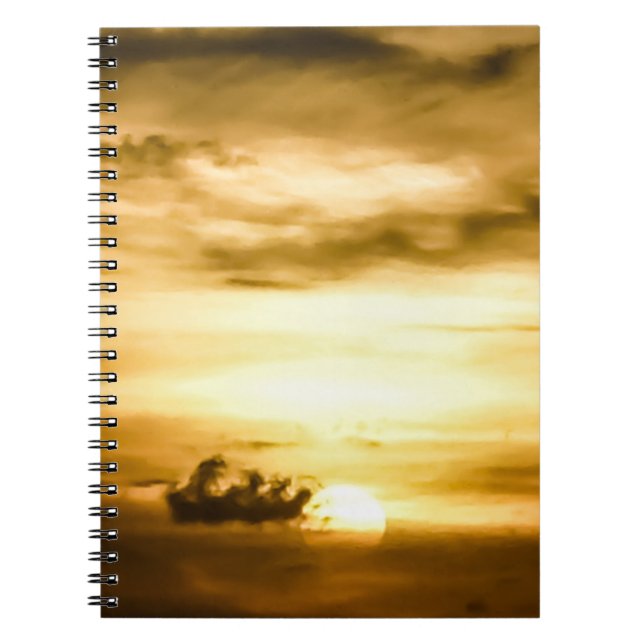 Solnedgång i Stilla havet Anteckningsbok (Framsidan)