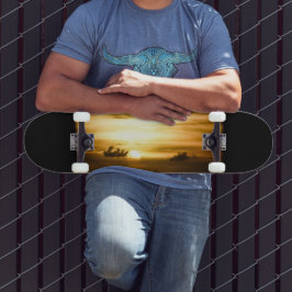 Solnedgång i Stilla havet Mini Skateboard Bräda 18,5 Cm