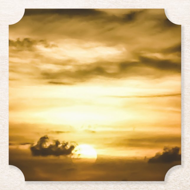 Solnedgång i Stilla havet Underlägg Papper (Framsida)