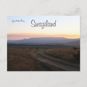 Solnedgång i Swaziland Vykort