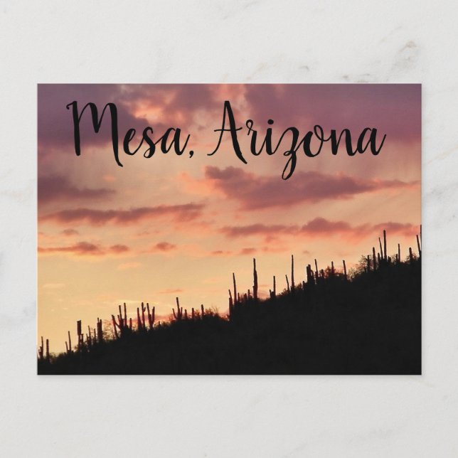 Solnedgång i sydväst vykort (Framsida)