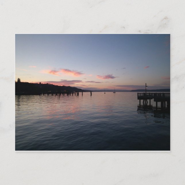 Solnedgång i Tacoma Vykort (Framsida)