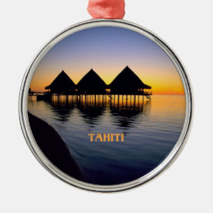 Solnedgång i Tahiti Julgransprydnad Metall