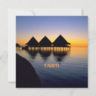 Solnedgång i Tahiti Kort