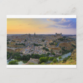 Solnedgång i Toledo Spain Vykort