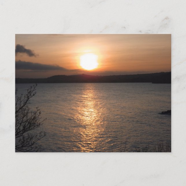 Solnedgång i Torquay, Devon Vykort (Framsida)