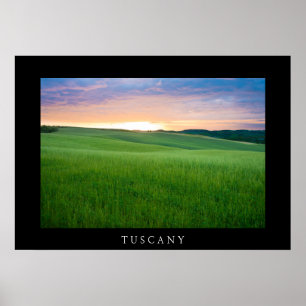 Solnedgång i tryck för affisch för Tuscany