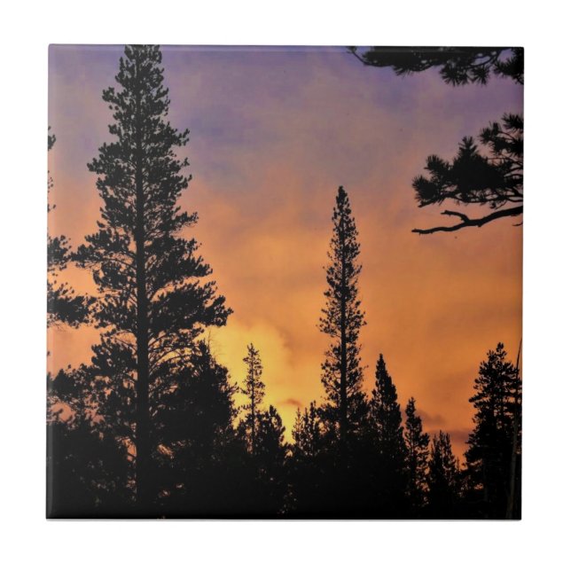 Solnedgång i Tuolumne Meadows, Yosemite, CA Kakelplatta (Framsidan)