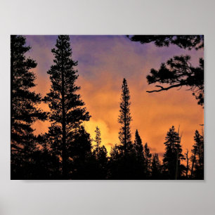 Solnedgång i Tuolumne Meadows, Yosemite, CA Poster