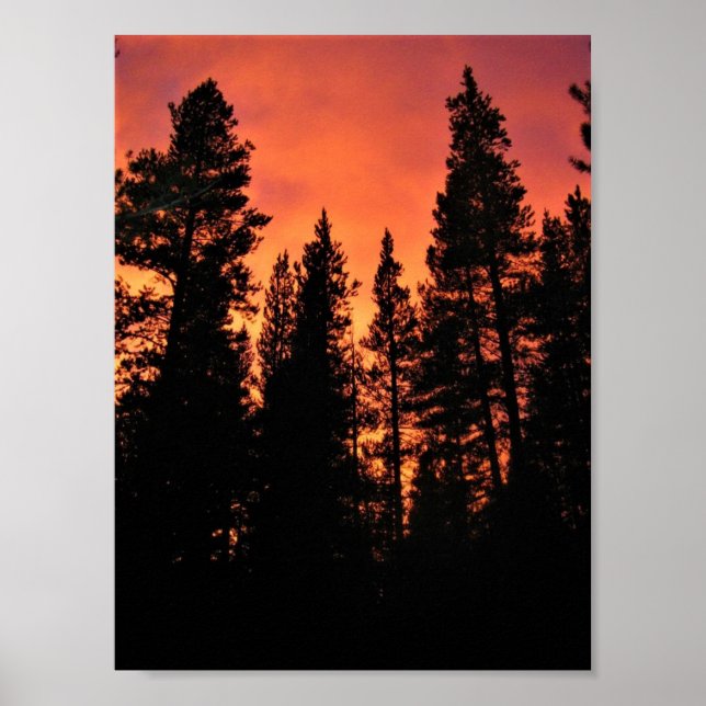 Solnedgång i Tuolumne Meadows, Yosemite, CA Poster (Framsidan)