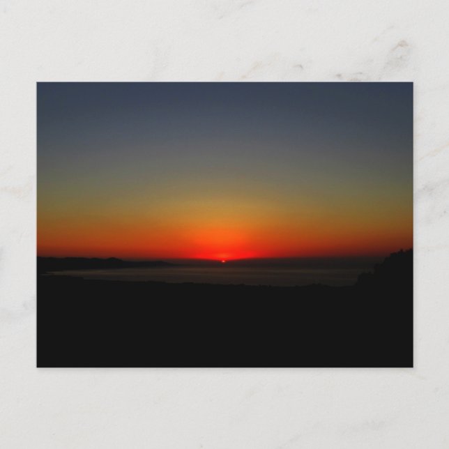 Solnedgång i Vatten Vykort (Framsida)