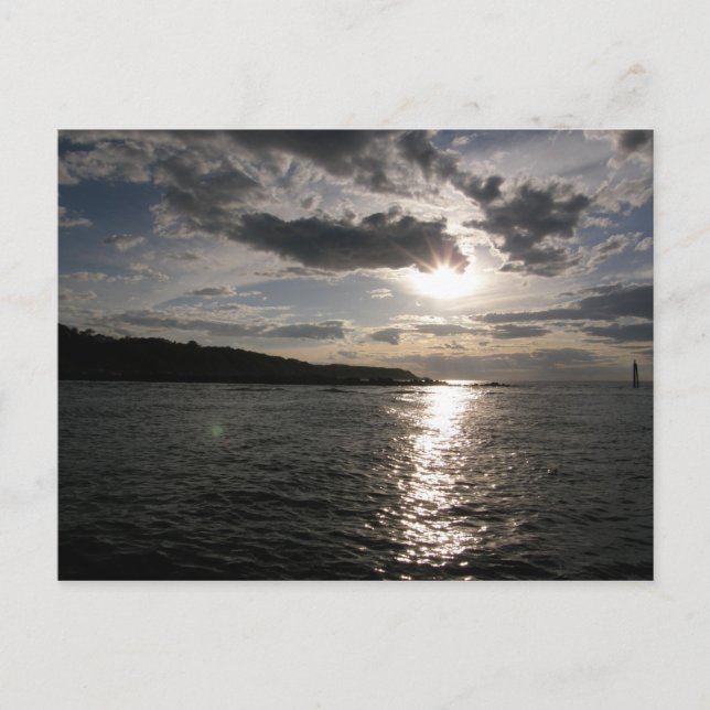 Solnedgång i Vatten Vykort (Framsida)