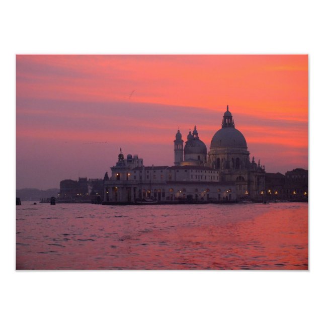 Solnedgång i Venedig Fototryck (Framsidan)