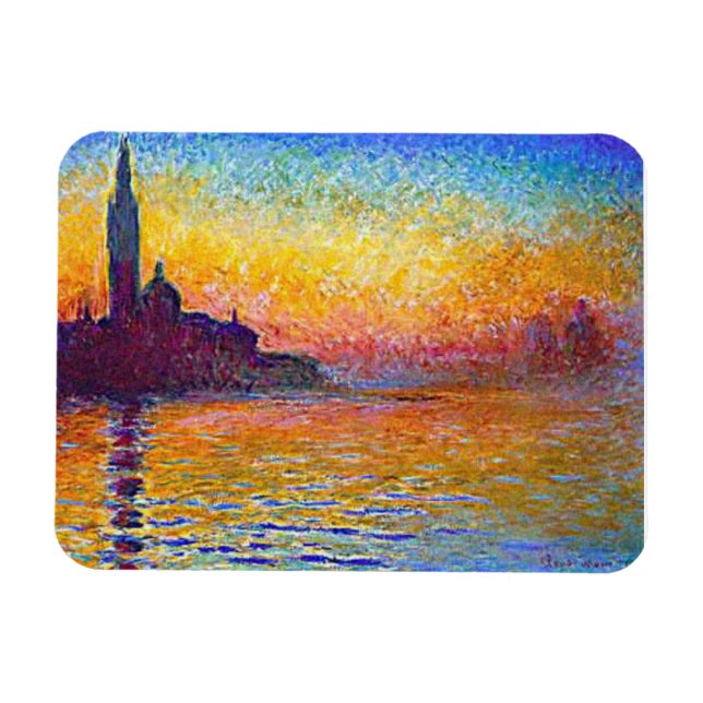 Solnedgång i Venedig, Italien Magnet (Horisontell)