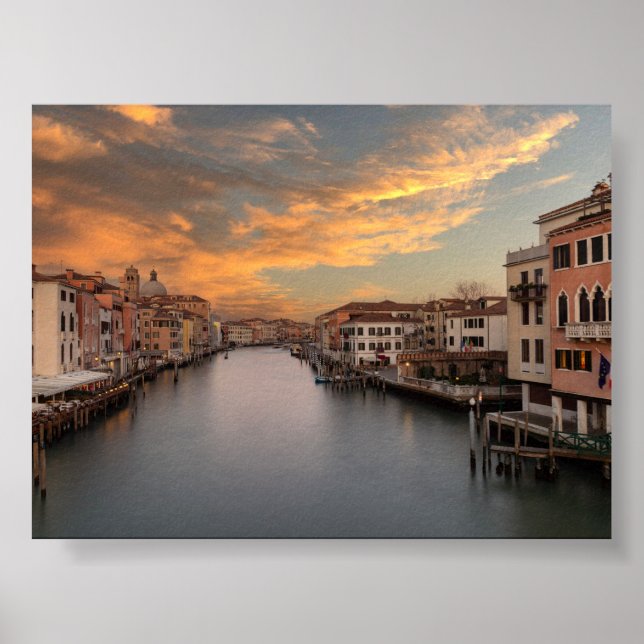 Solnedgång i Venedig Poster (Framsidan)