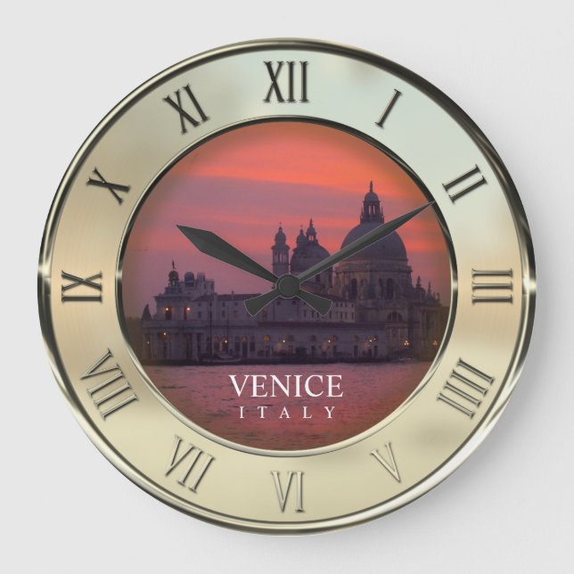 Solnedgång i Venedig Stor Klocka (Framsida)