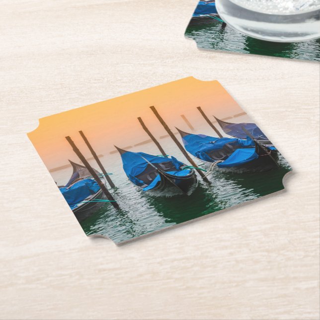 Solnedgång i Venedig Underlägg Papper (Vinklad)
