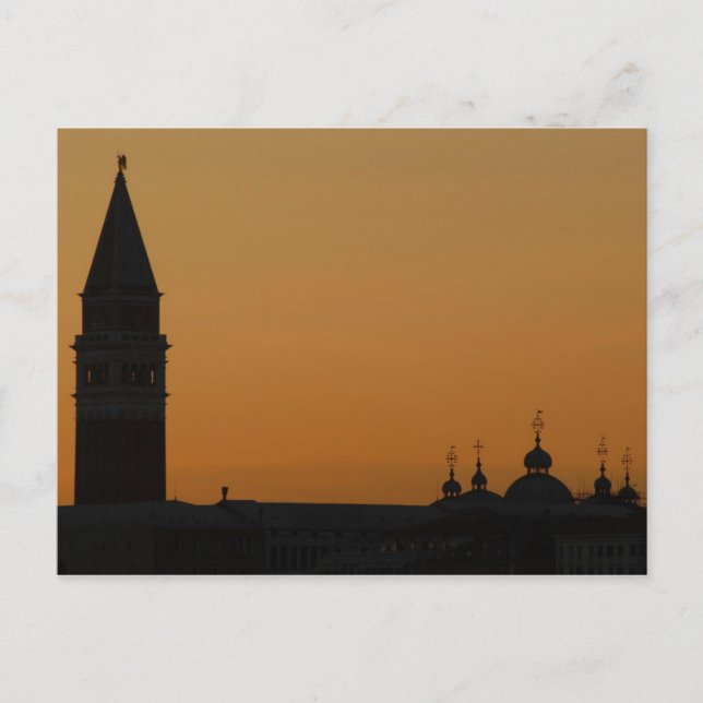 Solnedgång i Venedig Vykort (Framsida)